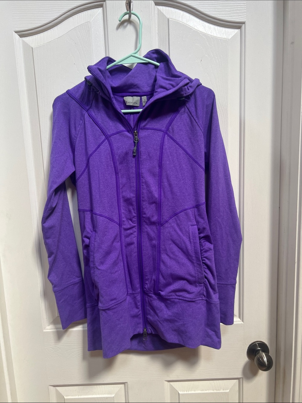 Athleta Women’s jacket size s. Purple Hooded Zip Jacket